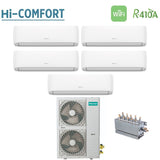 hisense offerta climatizzatore condizionatore hisense penta split inverter serie hi comfort 999912 con amw123u4se r 410 wi fi integrato compreso di branch box 900090009000900012000