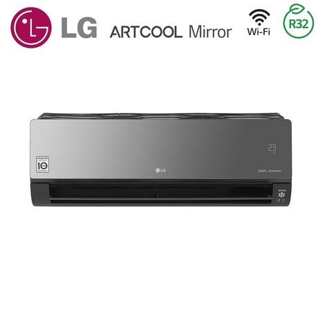 lg climatizzatore condizionatore lg inverter artcool mirror 9000 btu ac09bk ac09bq r 32 wi fi integrato classe aa