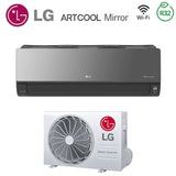 lg climatizzatore condizionatore lg inverter serie artcool mirror 12000 btu ac12bk r 32 wi fi integrato uv nano voice control classe aa