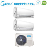 midea climatizzatore condizionatore midea dual split inverter serie breezeless 1212 con m2od 18hfn8 q r 32 wi fi integrato 1200012000 novita ean 8059657017130