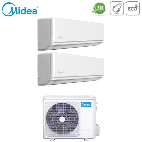 midea climatizzatore condizionatore midea dual split inverter serie exclusive 1818 con m4o 36fn8 q r 32 wi fi optional 1800018000