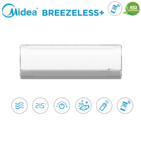 midea climatizzatore condizionatore midea quadri split inverter serie breezeless 12121212 con m4o 36fn8 q r 32 wi fi integrato 12000120001200012000 novita