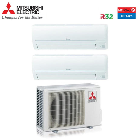 mitsubishi electric climatizzatore condizionatore mitsubishi electric dual split inverter serie smart msz hr 912 con mxz 2ha50vf r 32 wi fi optional 900012000 ean 8059657010537