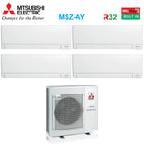 mitsubishi electric climatizzatore condizionatore mitsubishi electric quadri split inverter linea plus serie msz ay 99912 con mxz 4f72vf r 32 wi fi integrato 90009000900012000