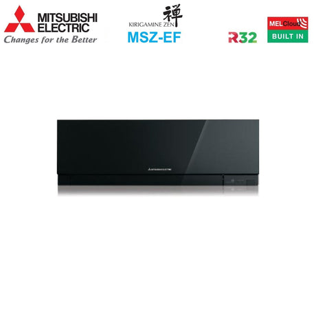 mitsubishi electric climatizzatore condizionatore mitsubishi electric trial split inverter serie kirigamine zen black msz ef 121515 con mxz 3f68vf r 32 wi fi integrato colore nero 120001500015000