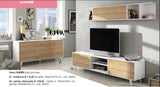 no brand credenza zaiken cm 154x41x75h biancorovere