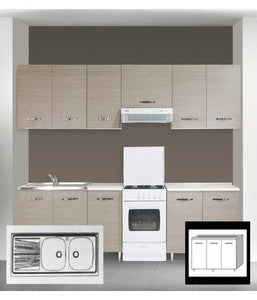 no brand lavello inox 2 vasche dx gocciolatoio cm 120 17615