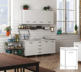 no brand mobile cucina base componibile 2 ante 80x50x85h cm bianco
