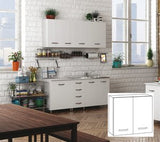 no brand mobile cucina pensile 2 ante componibile cm 80x30x72h bianco