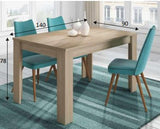 no brand tavolo estendibile kendra cm 90x140190x78h rovere