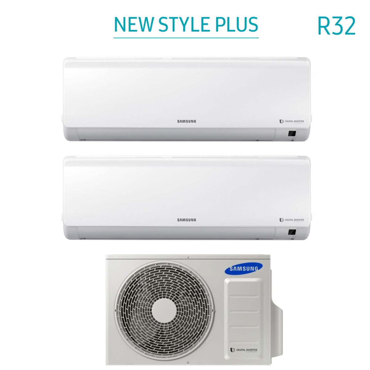 samsung climatizzatore condizionatore samsung dual split inverter serie new style plus 918 con aj050ncj r 32 900018000 ean 8059657019318