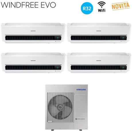 samsung climatizzatore condizionatore samsung quadri split inverter serie windfree evo 7777 con aj080rcj r 32 wi fi integrato 7000700070007000 novita 2019