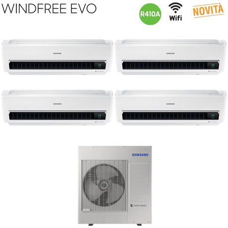 samsung climatizzatore condizionatore samsung quadri split inverter serie windfree evo 9999 con aj080mcj4eh r 410 wi fi integrato 9000900090009000 novita 2019