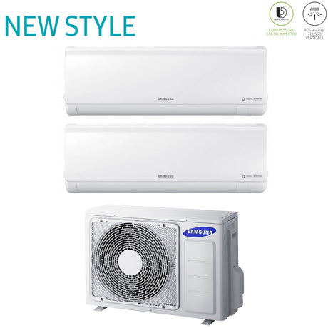 samsung offerta climatizzatore condizionatore samsung dual split inverter serie new style 77 con aj050fcj2eheu r 410 70007000