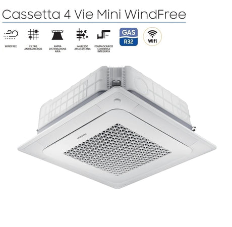 samsung unita interna mini cassetta a 4 vie samsung windfree 12000 btu aj035tnndkgeu r 32 wi fi optional con griglia inclusa ean 8806090290152