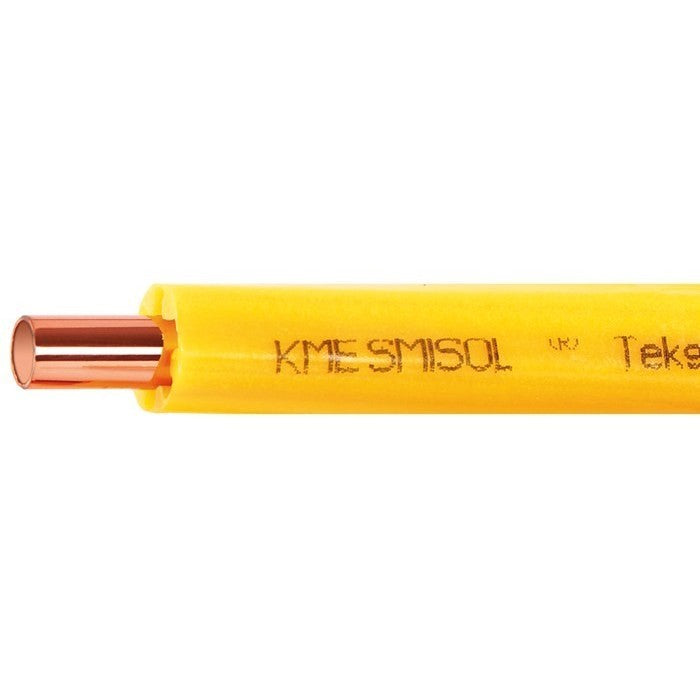 sctubes tubo rame sctubes smisol tekgas per distribuzione di combustibili liquidi e gassosi 50 metri 14 x 1 mm rivestito in polietilene ad alta densita