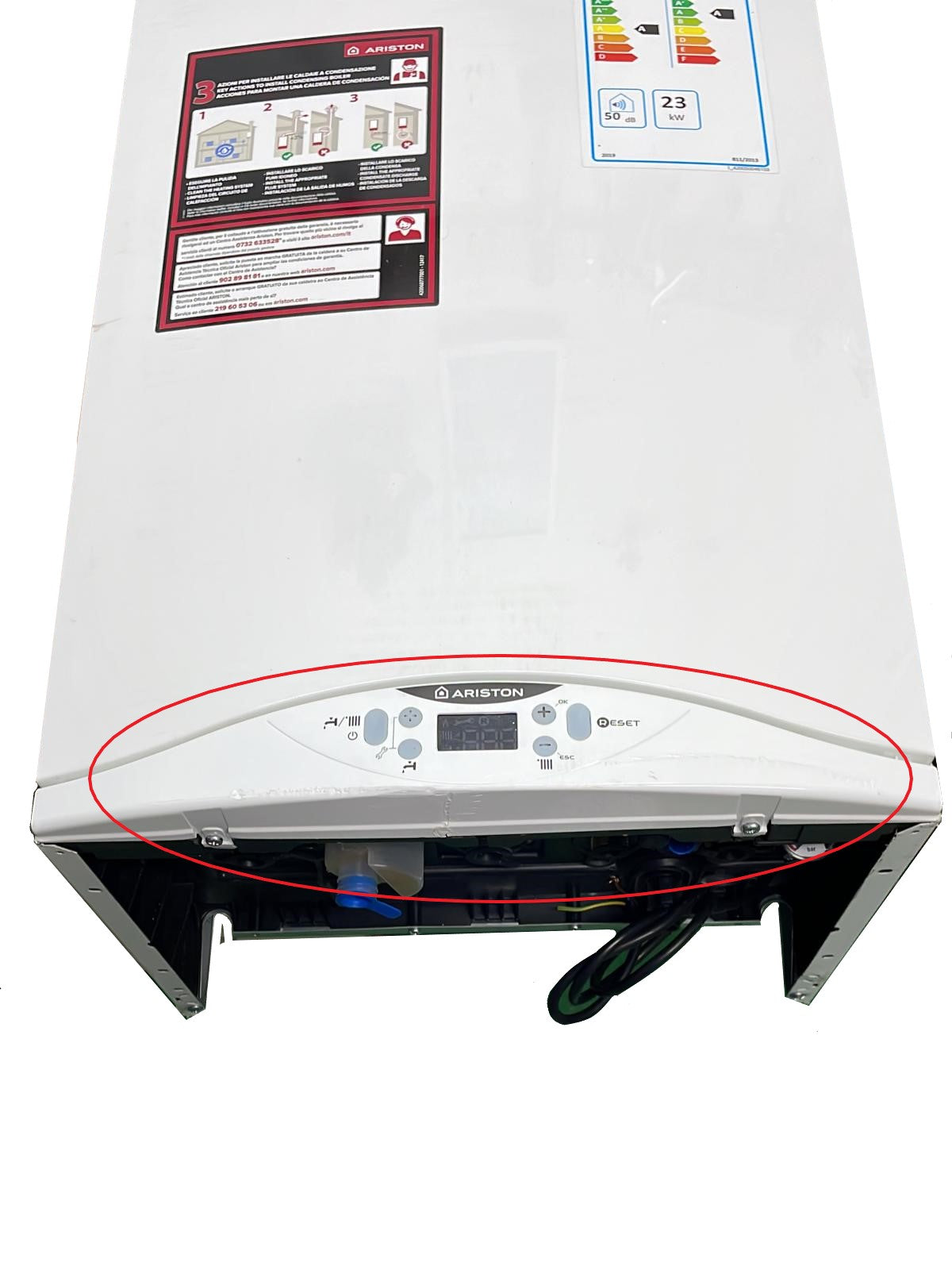 ariston area occasioni caldaia ariston hs premium 24 eu a condensazione completa di kit scarico fumi metano