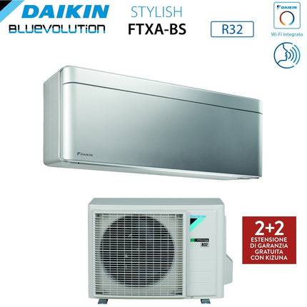 immagine-3-daikin-climatizzatore-condizionatore-daikin-bluevolution-inverter-serie-stylish-total-silver-7000-btu-ftxa20bs-r-32-wi-fi-integrato-classe-a-colore-grigio-garanzia-italiana-ean-8059657002815