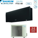 daikin unita interna a parete daikin bluevolution serie emura black iii 15000 btu ftxj42ab r 32 wi fi integrato colore nero 1