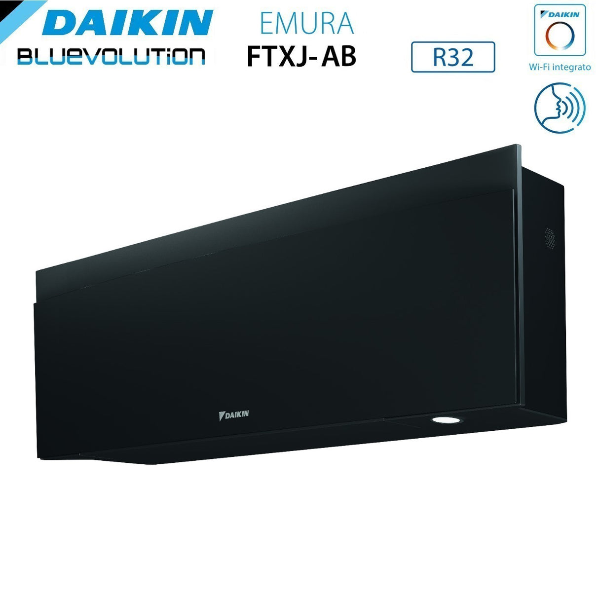 daikin unita interna a parete daikin bluevolution serie emura black iii 9000 btu ftxj25ab r 32 wi fi integrato colore nero