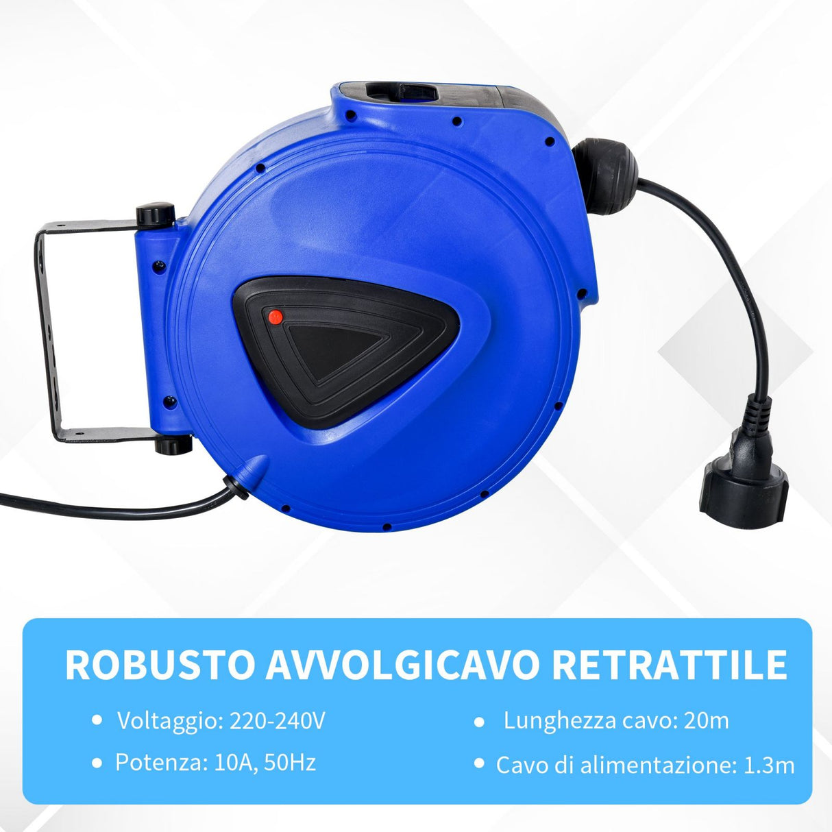 easycomfort easycomfort avvolgicavo elettrico automatico da parete 20 metri con 3 attacchi ean 8055776910291