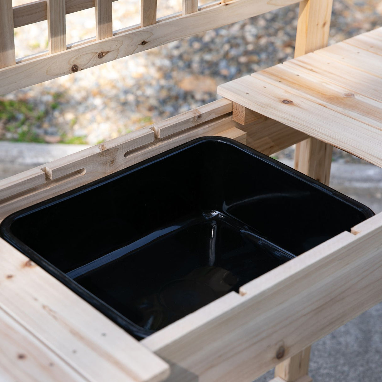 easycomfort easycomfort banco da lavoro per giardinaggio in legno con vaschetta integrata ean 8054144139463