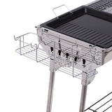 easycomfort easycomfort barbecue a carbonella pieghevole portatile in acciaio 104x33x70cm ean 8054111843942
