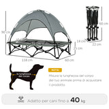 easycomfort easycomfort brandina pieghevole per cani con tettuccio da esterno o interrno grigio