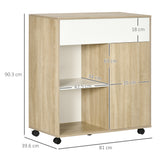 easycomfort easycomfort carrello da cucina in legno con cassetto armadietto e ruote girevoli 81x39 6x90 3cm