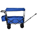 easycomfort easycomfort carrello portaoggetti da spiaggia pieghevole impermeabile blu 110x56x101cm ean 8055776915210