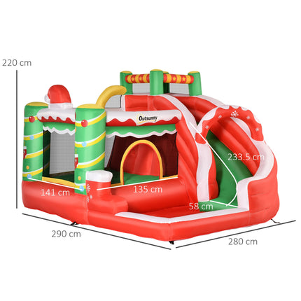 immagine-3-easycomfort-easycomfort-castello-gonfiabile-gigante-a-tema-natalizio-per-bambini-3-8-anni-con-scivolo-e-accessori-montaggio-290x280x220cm-multicolore