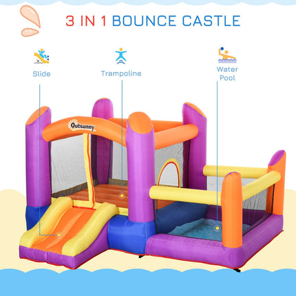 immagine-3-easycomfort-easycomfort-castello-gonfiabile-per-bambini-con-scivolo-e-piscina-multicolor-ean-8055776915463