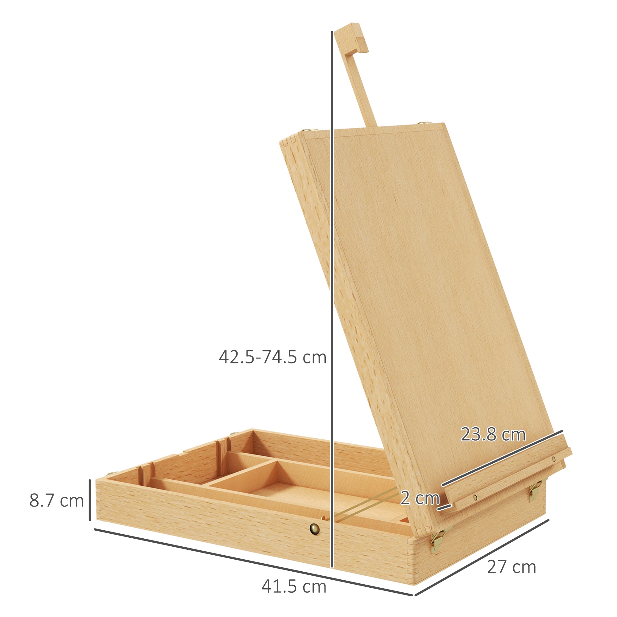 Grande tavolo da disegno in legno da tavolo per artista, cavalletto  regolabile