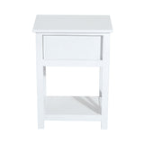 easycomfort easycomfort comodino per camera da letto tavolino dappoggio con cassetto in legno bianco 40 x 30 x 55cm ean 8054111846011