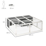 easycomfort easycomfort conigliera da esterno e interno con tetto apribile gabbia per 2 4 conigli in legno e metallo grigia