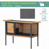 easycomfort easycomfort conigliera da esterno in legno gabbia per 1 2 conigli roditori cincilla o porcellini dindia 91 5x45x70cm ean 8055776914039