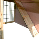 easycomfort easycomfort conigliera da giardino 2 piani con corsa e zona abitativa impermeabile legno 98x54x100cm ean 8054144135601