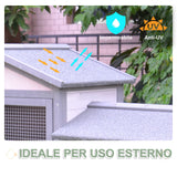 easycomfort easycomfort conigliera in legno da esterno casetta con tetto apribile e recinto ean 8055776910048