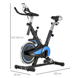 easycomfort easycomfort cyclette spin bike altezza regolabile blu e nera con volano 10kg