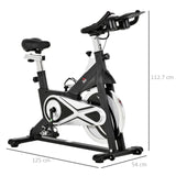 easycomfort easycomfort cyclette spin bike con volano 18kgaltezza e resistenza regolabile con supporto per cellulare e display lcd nero