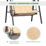 easycomfort easycomfort dondolo da giardino a 2 posti con tetto regolabile struttura in acciaio 138 x 106 x 174cm ean 8054111845601