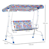 easycomfort easycomfort dondolo da giardino per bambini 2 posti con cinture di sicurezza e tettuccio ean 8054144136288