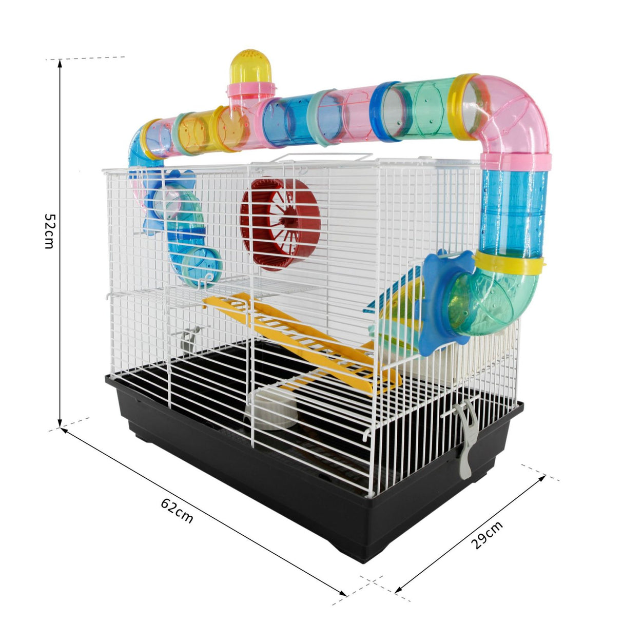 easycomfort easycomfort gabbia per criceti a tre piani con tubi e accessori in metallo e plastica ean 8054111848244