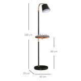 easycomfort easycomfort lampada da terra con ripiano da 29 5cm lampada da pavimento per salotto compatibile nero e oro