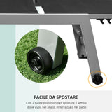 easycomfort easycomfort lettino sdraio prendisole pieghevole con materassino in textilene nero e grigio ean 8054144139807