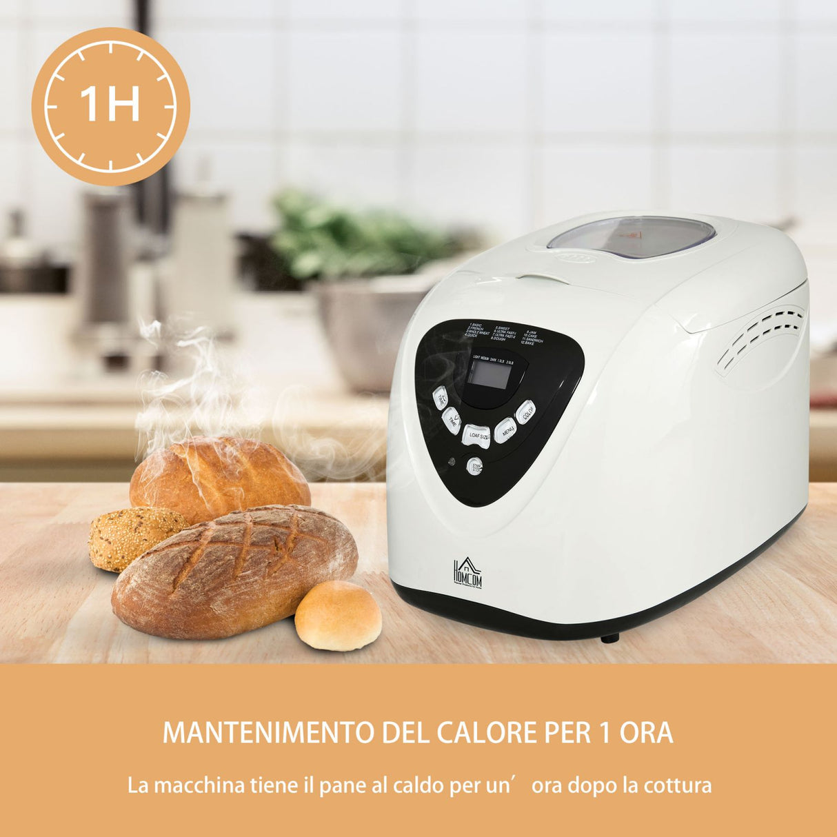 easycomfort easycomfort macchina per il pane 12 programmi 600w timer 13 ore antiaderente ean 8054144135069