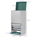 easycomfort easycomfort mangiatoia per galline da 13 5 litri 3 polli con coperchio e pedale 33 5x38 5x66cm