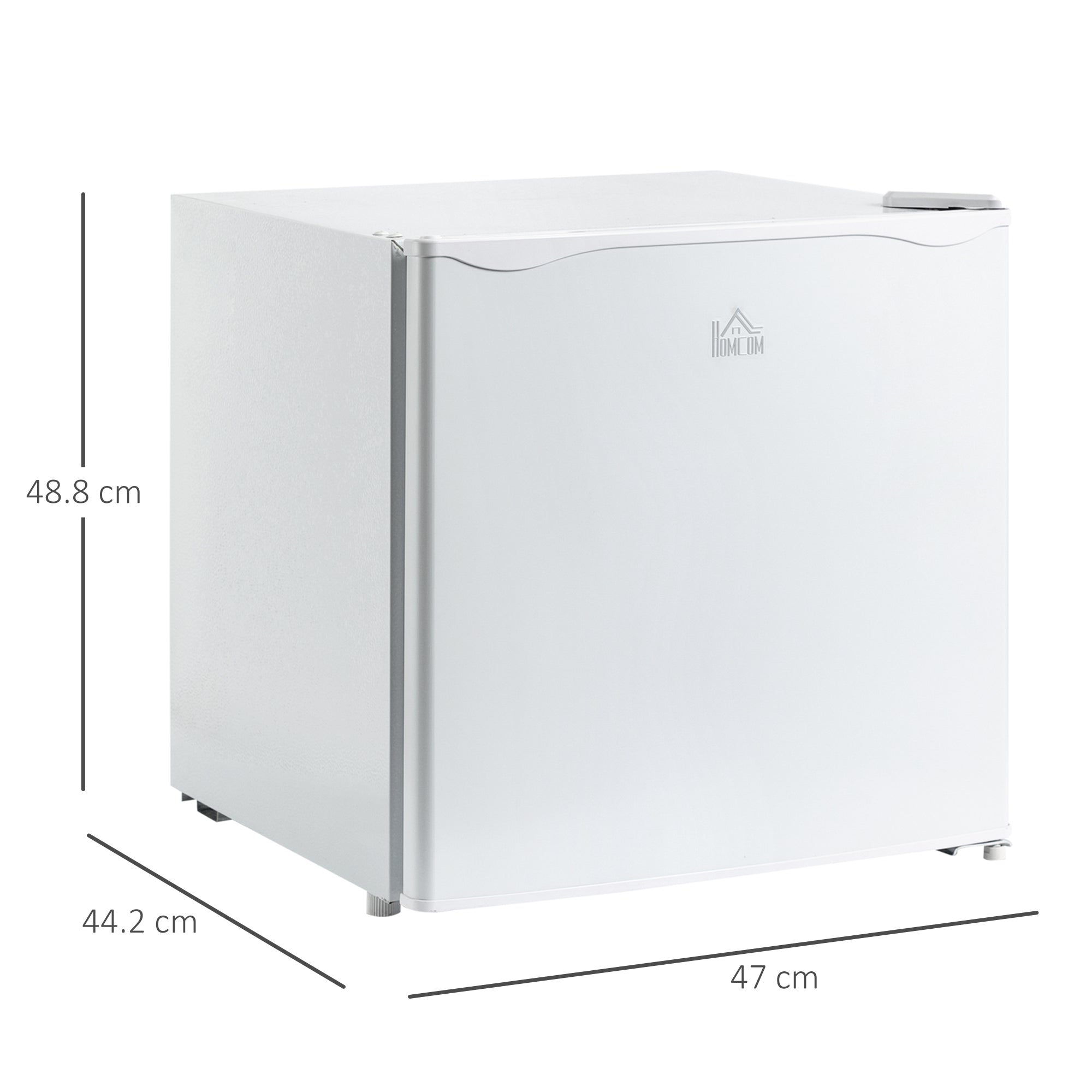 EASYCOMFORT Mini Congelatore 35L con Ripiano Removibile e Porta  Reversibile, 47x44.2x48.8cm, Bianco