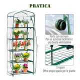 easycomfort easycomfort mini serra da giardino e terrazza a 5 ripiani acciaio e pvc ean 8054111840873