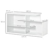 easycomfort easycomfort mobile porta tv da 32 55 con ripiani aperti in mdf 120x40x60cm bianco